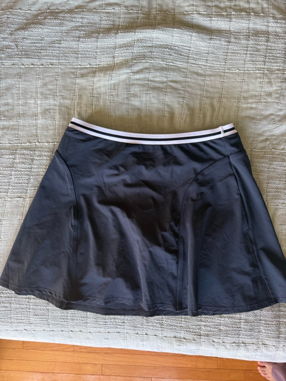 Under Armour Black Golf Skirt with White Striped Waistband Skort